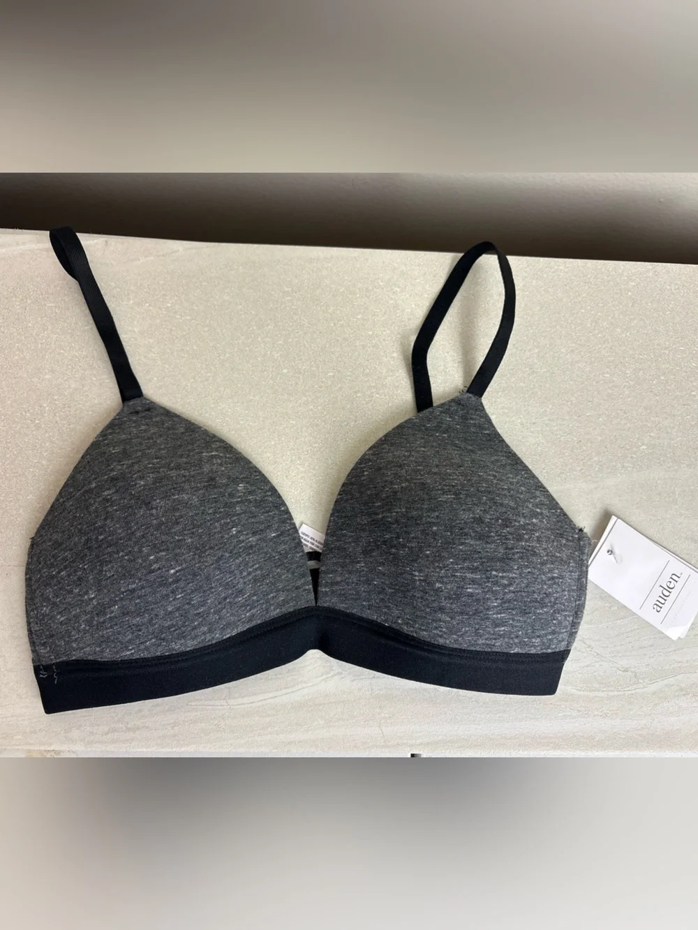 Auden Lightly Lined wire free bra Gray 34B